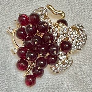 Nolan Miller Bordeaux Grape Brooch- Glamour Collection